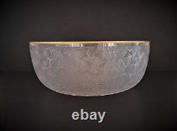 Coupe ancienne en cristal de Baccarat dégagé à l'acide taillé doré vers 1900