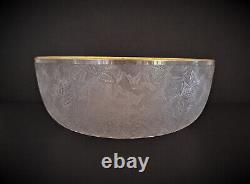 Coupe ancienne en cristal de Baccarat dégagé à l'acide taillé doré vers 1900