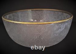 Coupe ancienne en cristal de Baccarat dégagé à l'acide taillé doré vers 1900