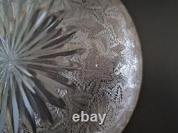 Coupe ancienne en cristal de Baccarat dégagé à l'acide taillé doré vers 1900