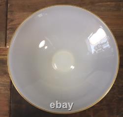 Coupe sur Pied Ancien en Verre de Opaline de Portieux Modèle Dauphin Doré Signé