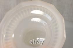 Coupe sur Pied Ancien en Verre de Opaline de Portieux Modèle Dauphin Doré Signé