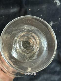 Coupe sur pied en cristal gravé à l'acide -Décor raisin Art de la table ancien
