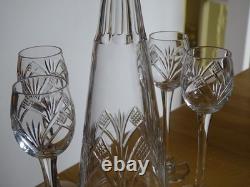 Cristal De Nancy France Ancien Service Liqueur Verres Et Carafe