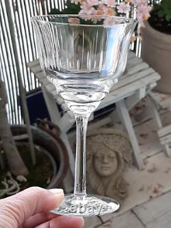 Cristal Villeroy Boch 6 verres à vin anciens ciselés (H 15,3 cm D 8,4 cm)