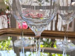 Cristal Villeroy Boch 6 verres à vin anciens ciselés (H 15,3 cm D 8,4 cm)