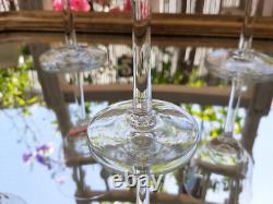 Cristal Villeroy Boch 6 verres à vin anciens ciselés (H 15,3 cm D 8,4 cm)