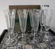 Cristal ancien lot de 8 fl&ucirc;tes &agrave; Champagne ancienne vintage glasses