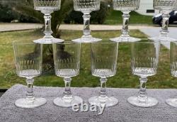 Cristal de BACCARAT 10 anciens verres à Vin modèle Richelieu H 12,5 cm