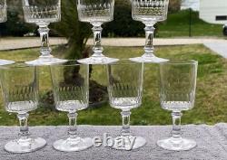 Cristal de BACCARAT 10 anciens verres à Vin modèle Richelieu H 12,5 cm