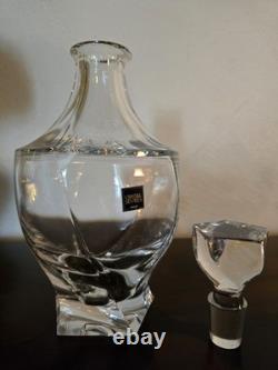 Cristal de Sèvres carafe à whisky ancienne cristal taillé avec étiquette