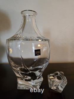 Cristal de Sèvres carafe à whisky ancienne cristal taillé avec étiquette