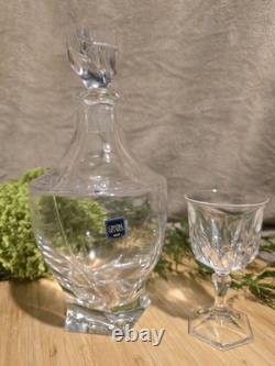 Cristal de Sèvres carafe à whisky ancienne cristal taillé avec étiquette