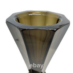 DAUM NANCY FRANCE Vase ancien Art Deco Design 1930 Verre Cristal Fumé
