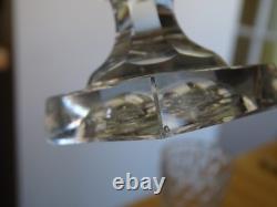 DIAMANTS BISEAUX 4 ANCIENS VERRES A VIN BLANC CRISTAL TAILLER 19 EME ht 11,2 cm