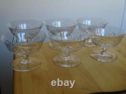 Daum 6 Anciennes Coupes A Champagne Ou A Glace En Cristal France
