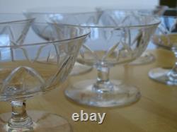 Daum 6 Anciennes Coupes A Champagne Ou A Glace En Cristal France