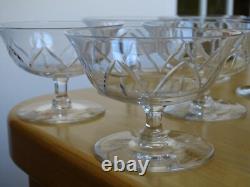 Daum 6 Anciennes Coupes A Champagne Ou A Glace En Cristal France