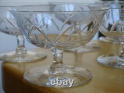 Daum 6 Anciennes Coupes A Champagne Ou A Glace En Cristal France