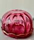 Daum Cloche À Fromage Ou Bol Ancien En Cristal Rouge Et Dorure