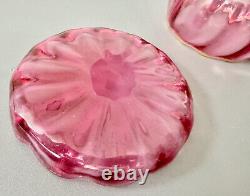 Daum Cloche À Fromage Ou Bol Ancien En Cristal Rouge Et Dorure