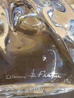 Daum Paire de Bougeoirs en Cristal Ancien modèle Orion