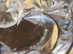 Daum Paire de Bougeoirs en Cristal Ancien modèle Orion