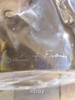 Daum Paire de Bougeoirs en Cristal Ancien modèle Orion