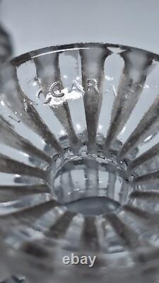 Deux Ancien moutardier cristal incolore et de cristal sablé signé BACCARAT