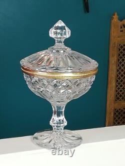 Drageoir bonbonnière ancienne en cristal