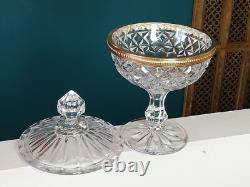 Drageoir bonbonnière ancienne en cristal