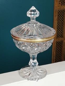 Drageoir bonbonnière ancienne en cristal