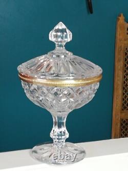 Drageoir bonbonnière ancienne en cristal