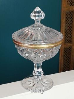 Drageoir bonbonnière ancienne en cristal