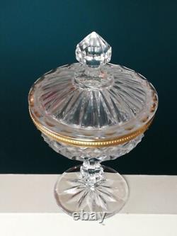 Drageoir bonbonnière ancienne en cristal