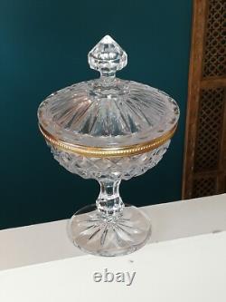 Drageoir bonbonnière ancienne en cristal