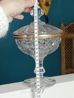 Drageoir bonbonnière ancienne en cristal