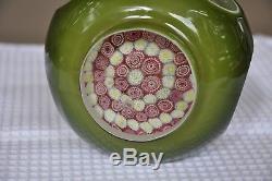 Encrier Presse Papier Ancien Antique Inkwell Paperweight Overlay Murano