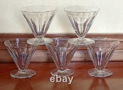 Ensemble 5 Verres cristal Baccarat France Modèle Rex Art De La Table Ancien