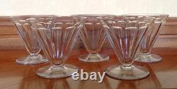 Ensemble 5 Verres cristal Baccarat France Modèle Rex Art De La Table Ancien
