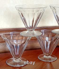 Ensemble 5 Verres cristal Baccarat France Modèle Rex Art De La Table Ancien