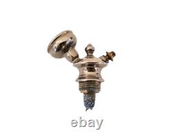 Flacon vaporisateur parfum ancien cristal de Baccarat gravé à l'acide églantier