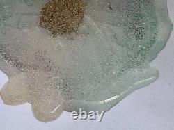 Fleur Cristal Daum France Ancien sculpture art Déco nouveau ornement signé daté