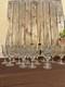 Fl&ucirc;tes Champagne Verre Grav&eacute; Fleurs Ancien Crystal Maison Perrier- jou&euml;t France