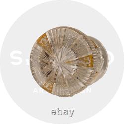 Gobelet en cristal de Bohême XIXe décor monuments taillé vase ancien verre