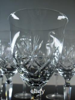 Grand 10 Verres A Vin Ancienne En Cristal Taille A La Main Boheme St Louis