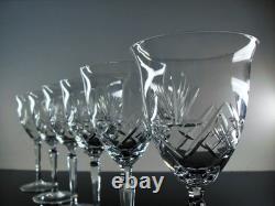 Grand 10 Verres A Vin Ancienne En Cristal Taille A La Main Boheme St Louis