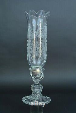 Grand Photophore ancien art deco Bougeoir en Cristal de Baccarat Lamp Glass