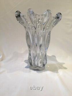Grand Vase En Cristal Tete De Girafe Non Signee Style Arr Vannes Ancien 50