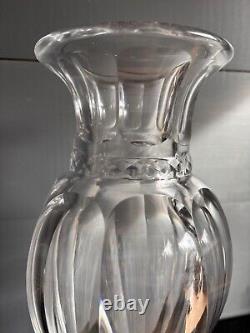 Grand vase Baccarat cristal ancien modèle Eurydice Harcourt 36 cm